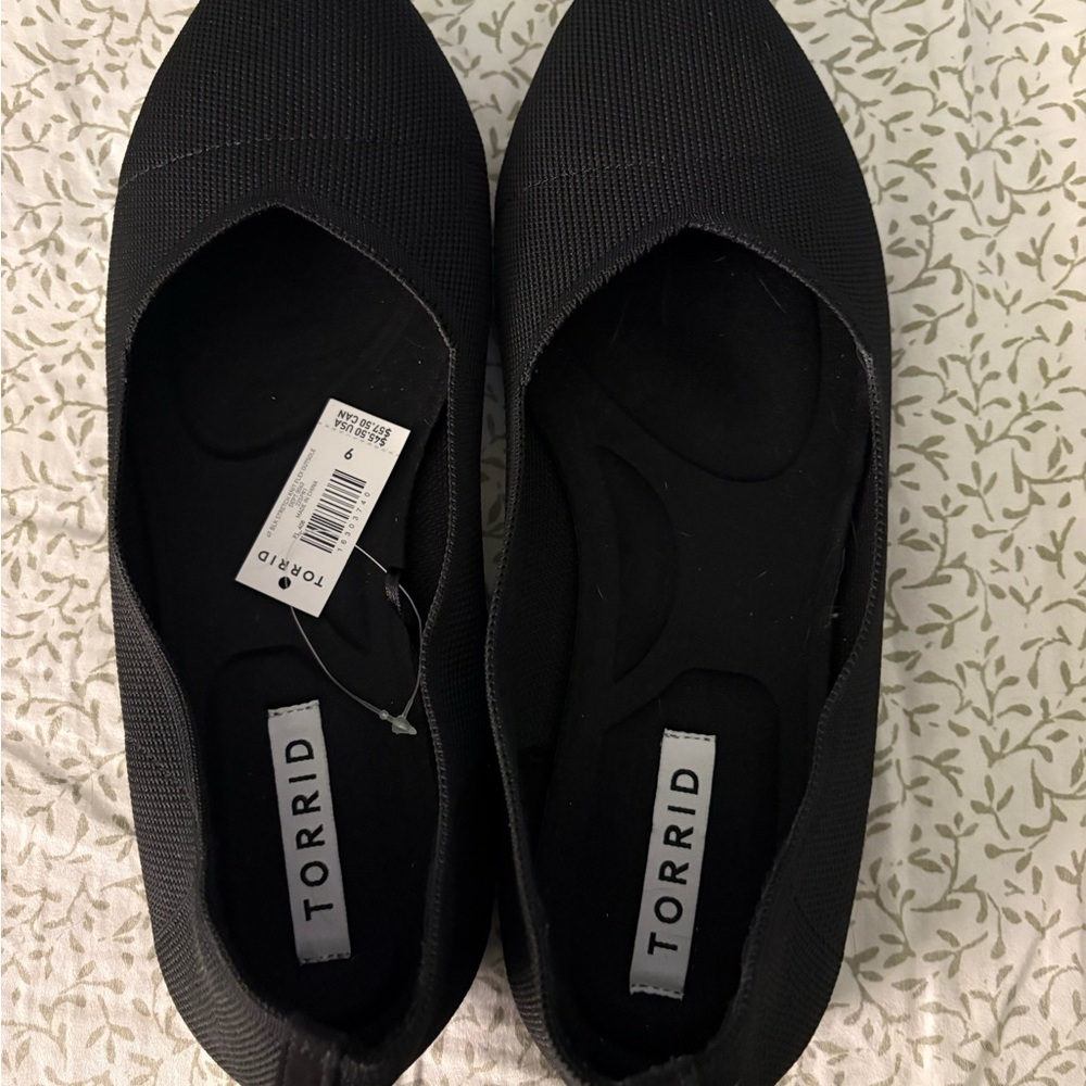 Torrid Black Flats Minimalist Slip-On Shoes